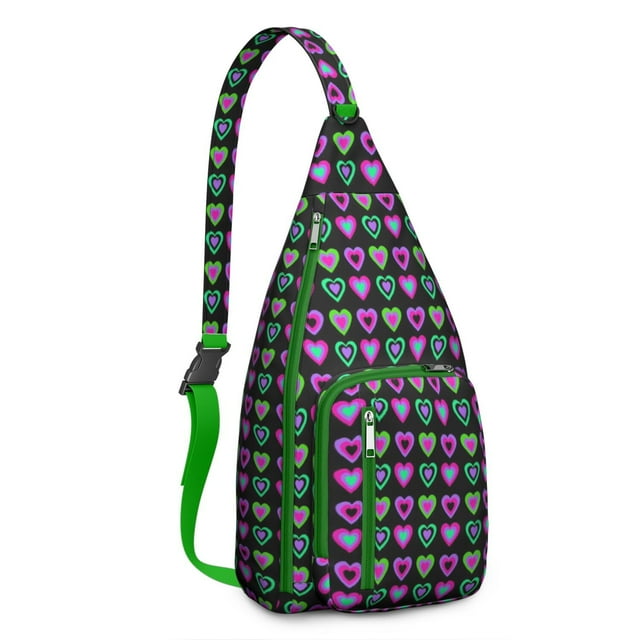 Stylish Sling Backpack - Modern Aesthetic Crossbody Bag with Abstract Geometric Pattern, Lightweight Fashion Pack for Daily Commute