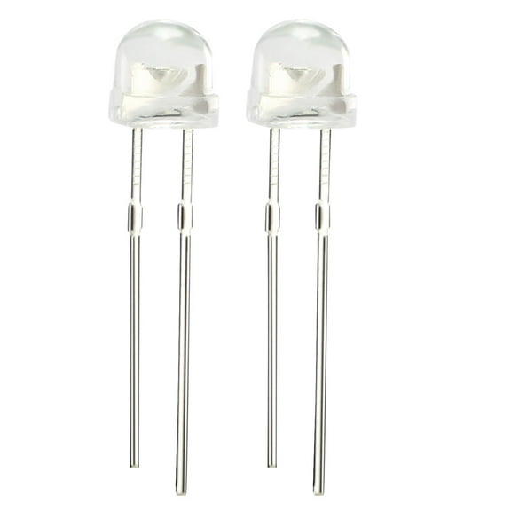 100pcs 5mm White  Diode Lighting Electronics Component Emitting Light 3-3.4V