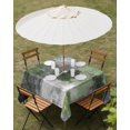 thumbnail image 3 of Sage Green Grey Outdoor Tablecloth with Umbrella Hole, Abstract Art Oil Painting Modern Geometric Spillproof Waterproof Outdoor Table Cover, Patio Tablecloths for Party/Garden/Picnic, Square 60"x60", 3 of 9