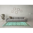 thumbnail image 3 of Ahgly Company Indoor Square Oriental Light Blue Traditional Area Rugs, 3' Square, 3 of 4