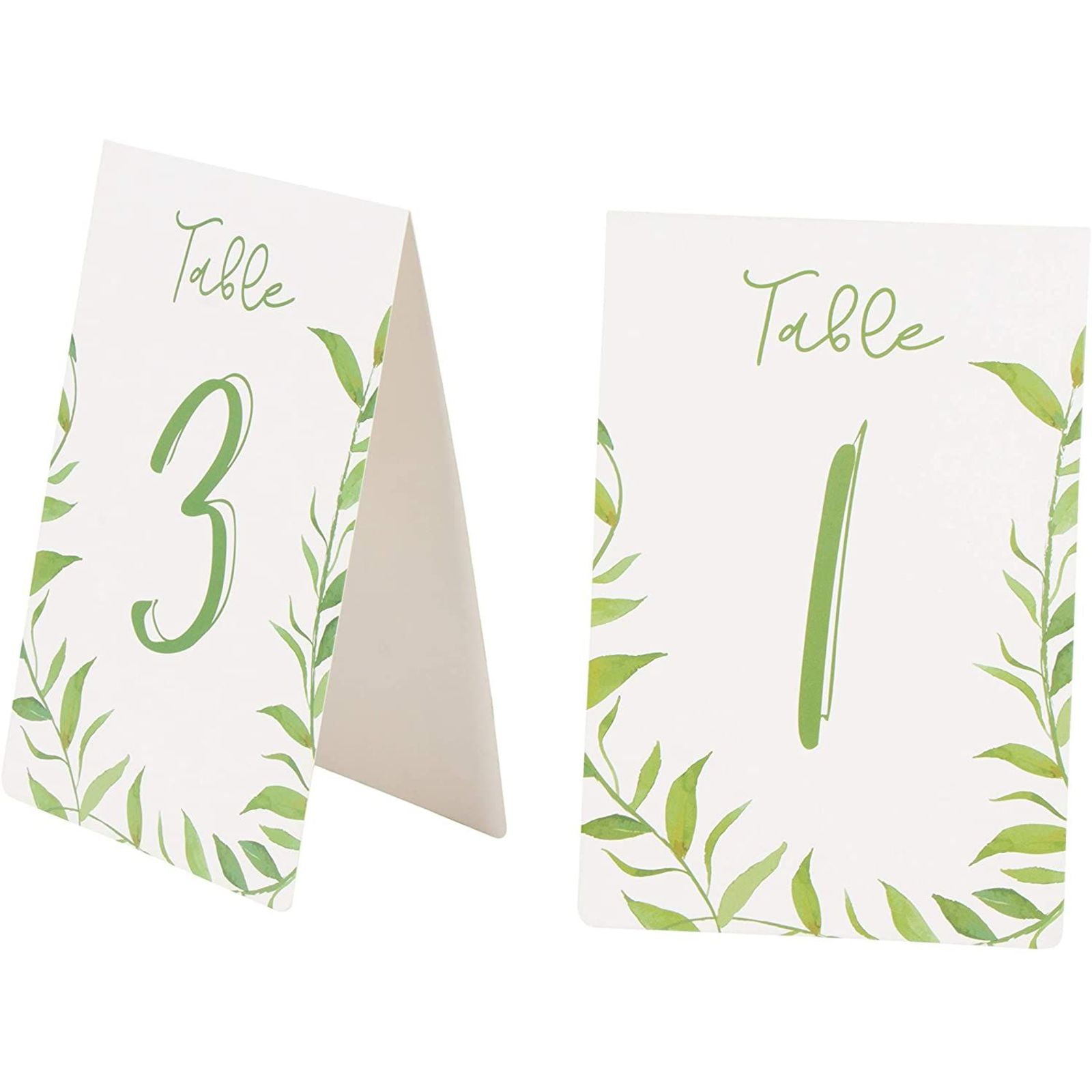 Double Sided Wedding Table Number Place Cards Numbers 1-10 & Top Table Vintage 