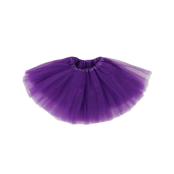 Simplicity Little Girls 5 Layered Tulle Tutu Princess Ballet Skirt, Purple