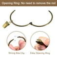 thumbnail image 4 of Curtain Rings with Clips, 20pack Drapery Curtain Clip Rings, 2.5 Inch Curtain Clip Rings Hooks (Bronze), 4 of 5