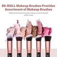 thumbnail image 2 of BS-MALL Makeup Brushes Premium Synthetic Foundation Powder Concealers Eye Shadows Makeup 14 Pcs Brush Set, Rose Golden, 1 Count, 2 of 6