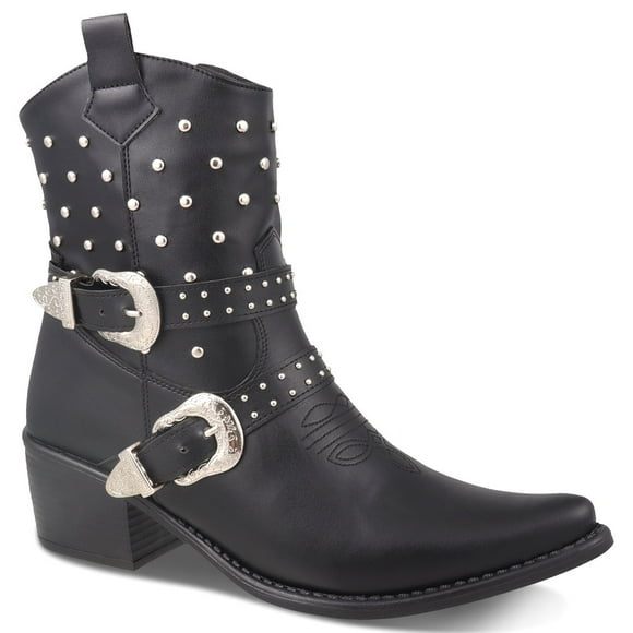 Bota vaquera Dama Dominiq Modelo 1164 Hebilla y Estoperoles