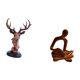 thumbnail image 5 of Figura De Resina Con Forma De Cabeza De Ciervo, Figura Abstracta De Animal Humano Pensador, Estatua Artística, Adorno Decorativo Para El Hogar, La Oficina O El Escritorio., 5 of 8