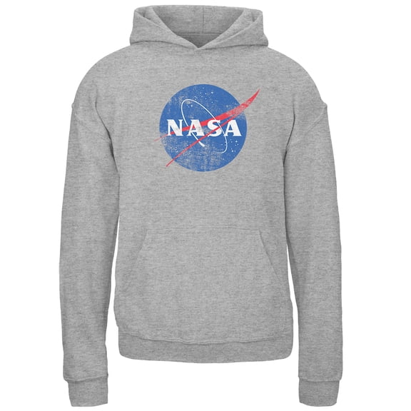 Old Glory Youth NASA Distressed Logo Long Sleeve Graphic Hoodie