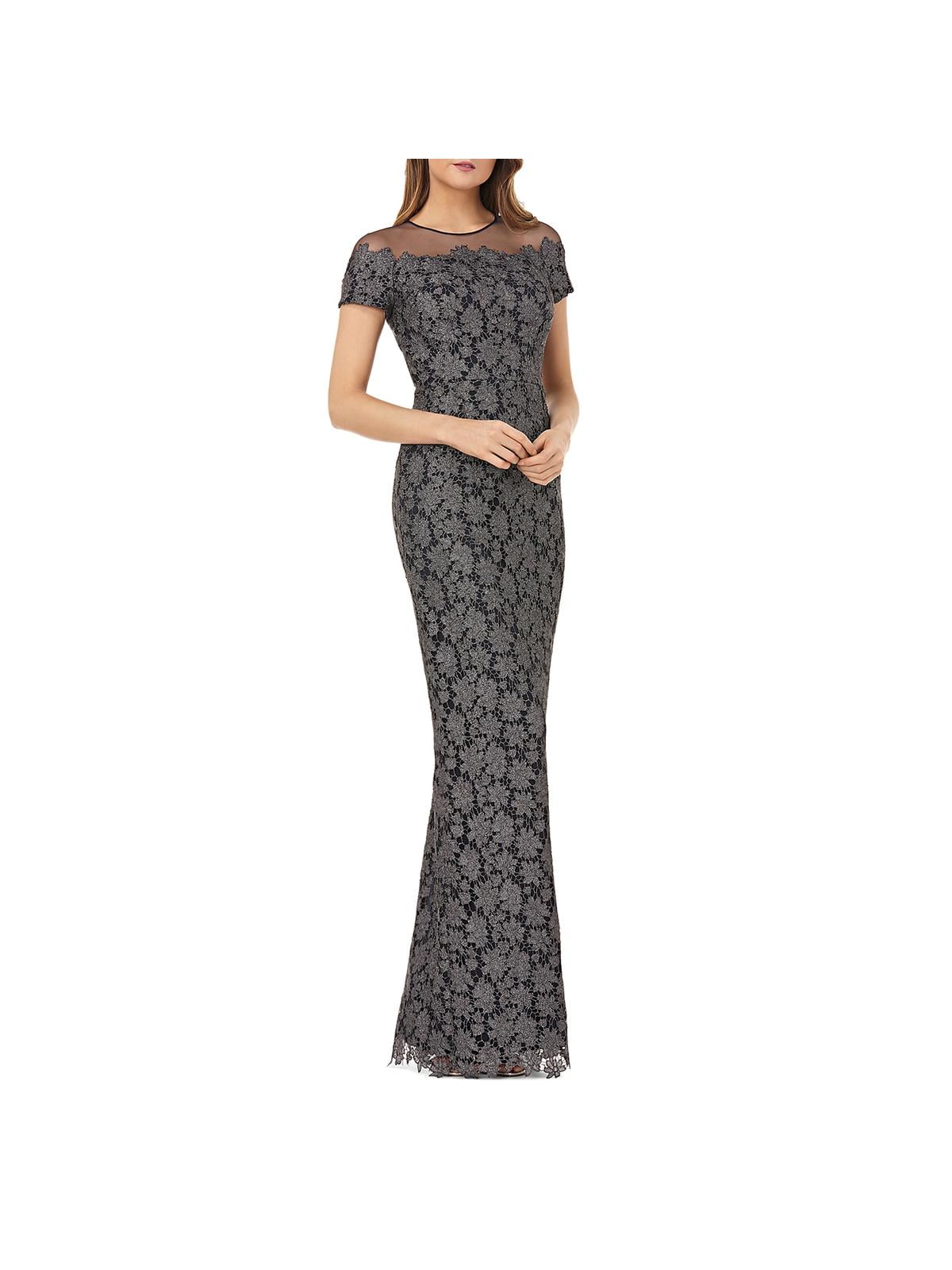 js collection illusion lace evening dress