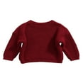 thumbnail image 3 of EIMELI Toddler Baby Kid Girl Boy Sweaters Warm Long Sleeve Knitted Tops Pullover Candy Color Fall Spring Clothes, 3 of 7