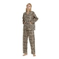thumbnail image 6 of VICMETAL Women's Pajama Sets 100% Cotton Flannel Ladies PJs Button Front Top Drawstring Bottoms F Leopard L, 6 of 7