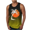 thumbnail image 1 of Styesk Débardeurs Hommes Hommes Imprimé Décontracté Sport Élastique T-shirt à la Mode Col Rond, 1 of 4