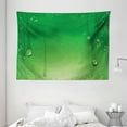 thumbnail image 1 of Green Tapestry, Abstract Art Style Vector Illustration of Water Drops Background Print, Wall Hanging for Bedroom Living Room Dorm Decor, 80W X 60L Inches, Fern Green Apple Green, by Ambesonne, 1 of 2