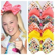 Jojo Siwa Hair Bows 6 Pieces Set Bows for Little Girl's Alligator Clip