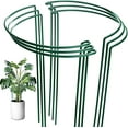 thumbnail image 1 of 6 Pack Plant Support Stakes, Metal Garden Plant Stake, Green Half Round Plant Support Rings For Potted Plants, Plant Cage For Tomato, Hydrangea, 1 of 7