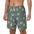 thumbnail image 2 of Balery Hedgehogs and Flowers Mens Swim Trunks Swim Shorts for Men Quick Dry Inseam Beach Shorts with Compression Liner Pocket-X-Large, 2 of 9