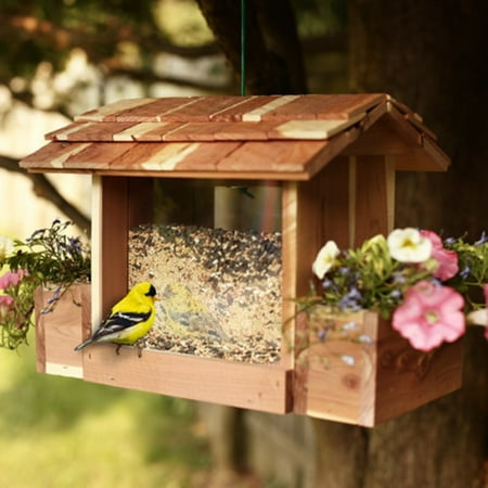 Woodlore Cedar Bird Feeder with Planters