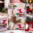 thumbnail image 2 of GRD Christmas Wrapping Paper, Pink Riding Santa, Happy Holiday Gold Foil Design Gift Wrapping Paper Suitable for Christmas, Mini Roll (17 Inch X 32.8 Feet), 2 of 12