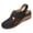 Black, variant on Hurxie Women Comfortable Flat Sandals: Dressy Summer Sandal - Closed Toe Fisherman Sandals Black 41