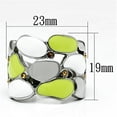 thumbnail image 2 of High polished (no plating) Stainless Steel Ring with Top Grade Crystal in Topaz for Women Topaz Stone Color Style TK693 Size 5, 2 of 4