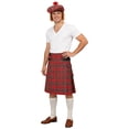 thumbnail image 6 of CONZONE Mens Traditional Scottish Dress Up Historical Plaid Skirt Outfit Funny Party Stage Performance Clothes Set, 6 of 9