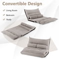 thumbnail image 4 of Kadyn Floor Chair, Legless Tatami Chair, Lounge Chair,Lazy Chair,Adjustable Floor Sofa Bed with 2 Lumbar Pillows-Gray, 4 of 7