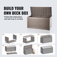 thumbnail image 6 of KFFKFF Deck Box 100 Gallon Indoor Outdoor Storage Box 48.0" x 21.5" x 24.5" Waterproof PP Large Patio Storage w/ Padlock for Outside Front Porch, 6 of 9