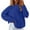 Blue, variant on Sweater for Women Cable Knitted Long Sleeve Crew Neck Solid Loose Casual Trendy Outfits