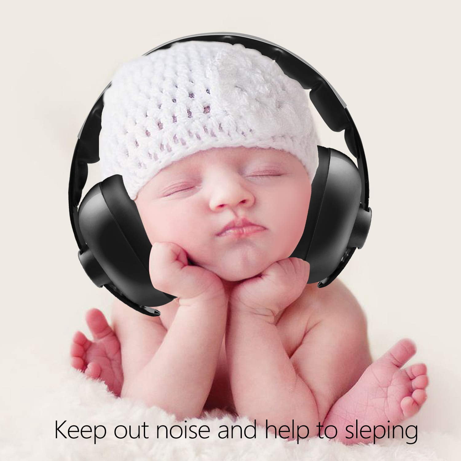 BBTKCARE Baby Noise Cancelling Over Ear Headphones, Black