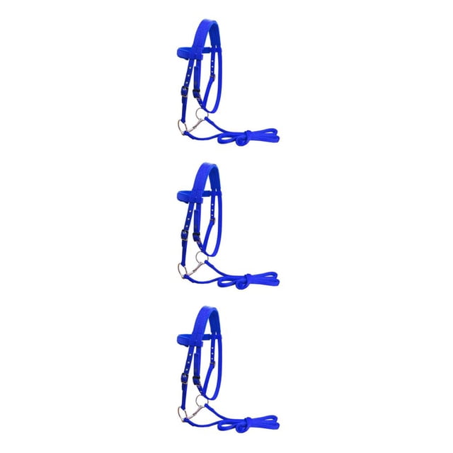 Greeniant Horse Bridle Rein Harness Headstalls Removable Webbing M Snaffle Blue Nylon Type1 NO1