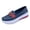 Blue, variant on Platform Chunky Slip on Loafers Walking Shoes for Women 2026 Spring Fall Vintage Casual Color Block Leather Height Increasing Nursing Non Slip Work Fashion Sneakers Black Size 6.5