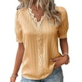 thumbnail image 1 of Dames Verticales à Rayures à Manches Blouse Décontractée Tenue de Vacances de Style Élégant, 1 of 7