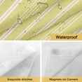 thumbnail image 4 of No Hook Shower Curtain and Liner Set, Light Yellow Striped Washable Fabric Shower Curtains for Bathroom, Bathtub, Farmhouse Stripes Modern Vintage Waterproof Bathroom Curtains 60W x 72H, 4 of 9
