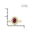 thumbnail image 3 of JewelersClub Ruby Ring Birthstone Jewelry – 2.00 Carat Ruby 14K Gold Plated Silver Ring Jewelry with White Diamond Accent – Gemstone Rings with Hypoallergenic 14K Gold Plated Silver Band, 3 of 4