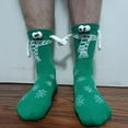thumbnail image 2 of 2 Pair Holding Hands Socks Christmas Socks Funny Magnetic Suction 3D Doll Couple Socks Unisex Couple Socks, 2 of 9
