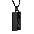 thumbnail image 2 of Collar Hombre Acero Inoxidable con Zircona Cúbica LUCKMAN, Cadena con Dije, Modelo Luke negro UNITALLA, 2 of 6