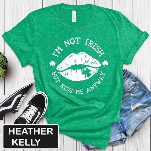 I'M Not Irish But Kiss Me Anyway Shirt, Saint Patricks Day Tee, Unisex T-Shirt , Irish Occasion Apparel, St Paddys Day Clothing, Full Size S-5XL