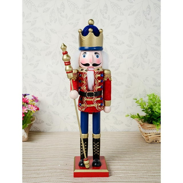 Cascanueces de Juguete de Madera Hugo Muñeca 38cm Adornos Navideños Decoración Rey