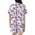 thumbnail image 3 of Xecao Violets Flowers print Swimsuit for women, Summer-ready, sporty style.Quick-dry fabric. Many sizes & colors., 3 of 9