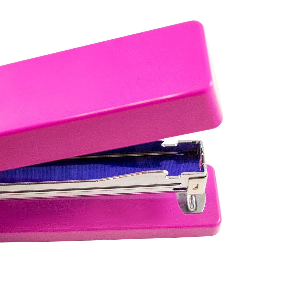 JAM Paper Office & Desk Set, 1 Pink Stapler & 1 Purple Staples, 2 Pack