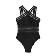 thumbnail image 2 of Traje de baño para mujer Ropa de playa de una pieza,Negro M Nituyy GL714-YZ12796A2, 2 of 7