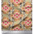 thumbnail image 1 of Soimoi Rayon Fabric Floral,Hummingbird & Squirrel Animal Print Fabric by Yard 42 Inch Wide, 1 of 1