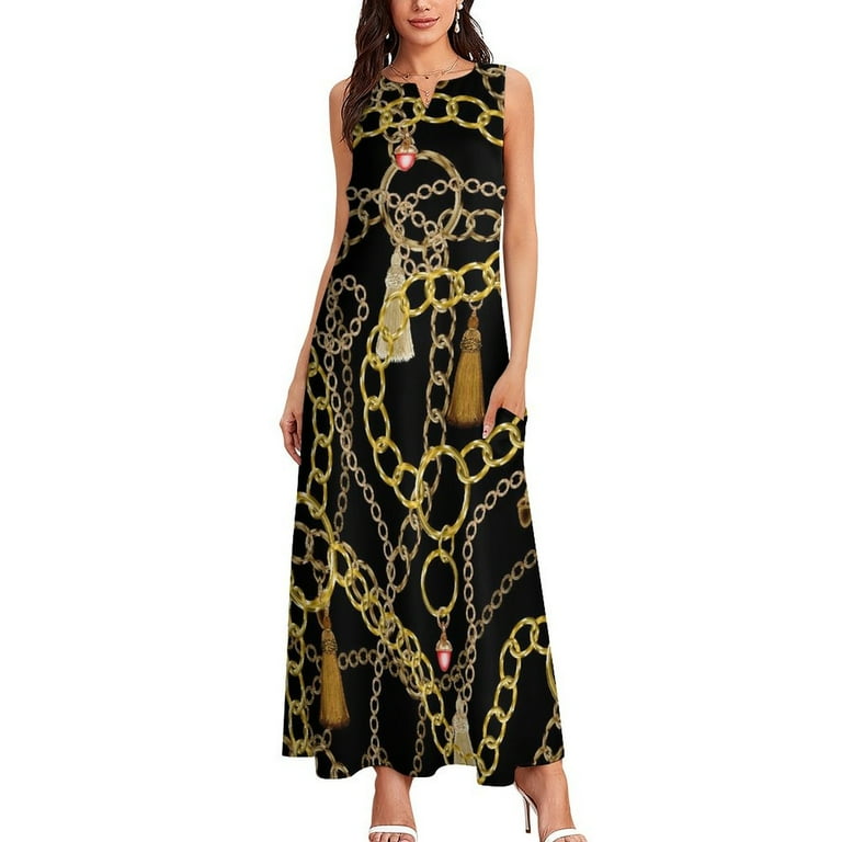gold jewelry with yellow dress Cubism Tassel Necklace main image 1