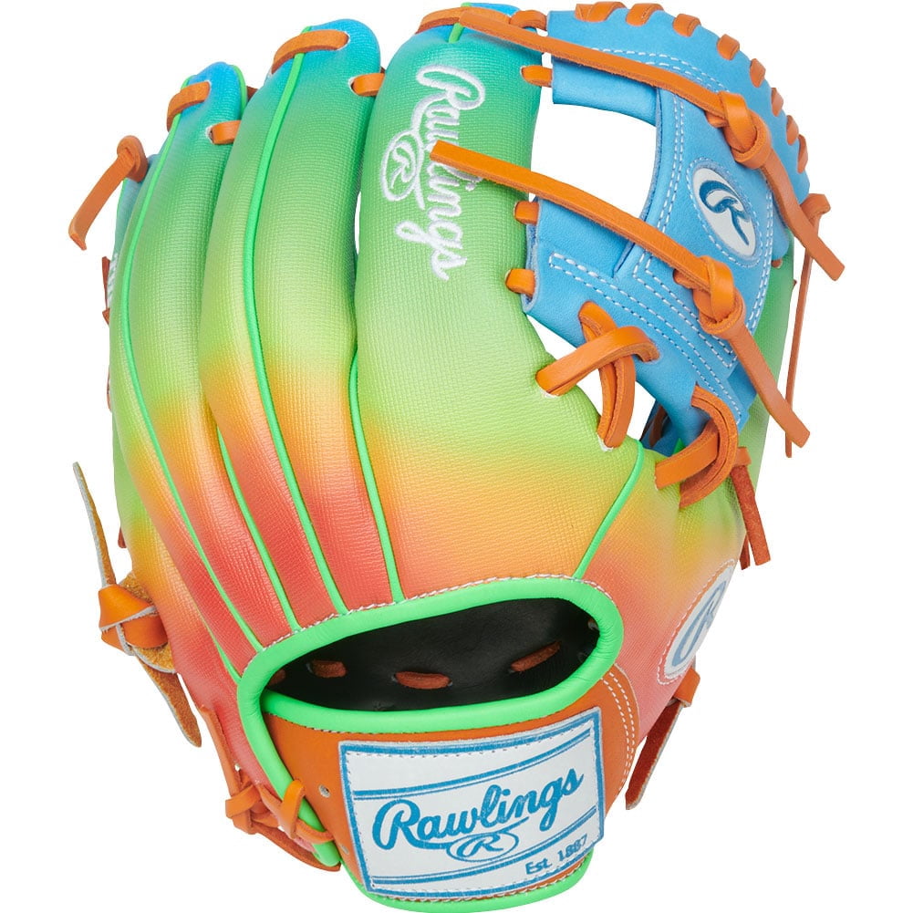Rawlings LE Heart of the Hide Fun Burst 11.5" Baseball Glove (PROR204 2CBO) Blue/Green 11.5