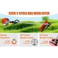 thumbnail image 5 of Floseru 5 in 1 Lawn Mower,52CC 2-Stroke Gas Weed Trimmer,Cordless Hedge Trimmer,Brush Cutter,Handheld Chainsaw Weed Wacker with 1.2l Fuel Tank,2.3KW/8000-9500RPM, 5 of 9