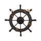 thumbnail image 1 of Decoración de pared con timón náutico, decoración náutica mediterránea, timón de barco 28cm, 1 of 7
