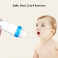 thumbnail image 3 of Baby Silicone Squeeze Feeding Bottle w/Spoon Food Self-stand Feeder 3oz/90ML, 3 of 11