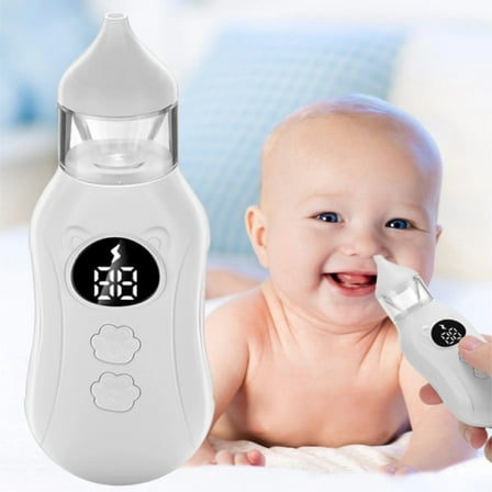 Rechargeable Baby Nose Suction Device, Electric Nasal Aspirator with 9 Suction Modes and 2 Silicone Tips, Gentle Yet Powerful Snot Booger Mucus Remover for Newborn, Infant & Toddler, Safe & Ea