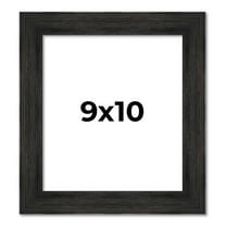 9x10 Frame Black Rustic Barnwood Solid Wood Picture Frame | 1.5 Inch Moulding Width | Includes UV
