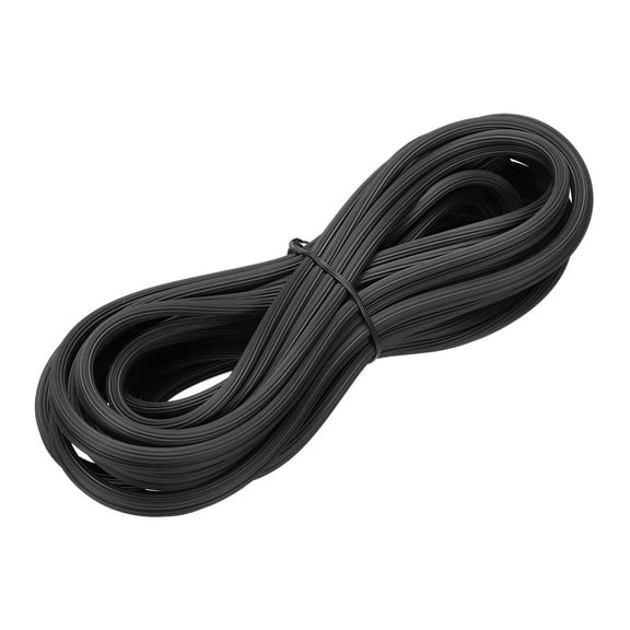 Uxcell 10M/32.81Ft Rubber Window Screen Spline Sealing Strip, 5mm OD Black, 2 in 1 Combine Type