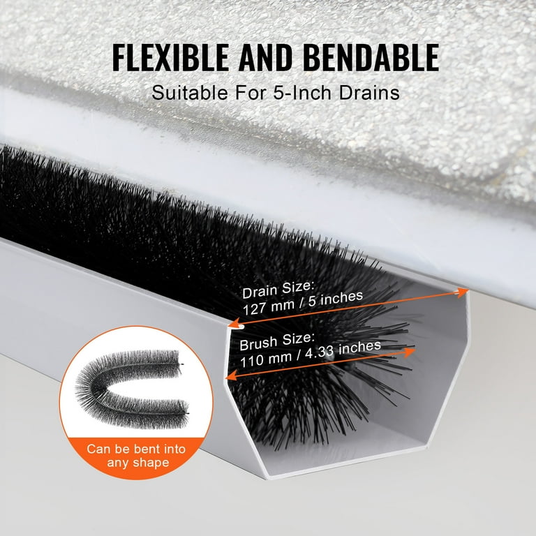 SKYSHALO 120ft Long Gutter Guard Brush Bristle Leaf Guard